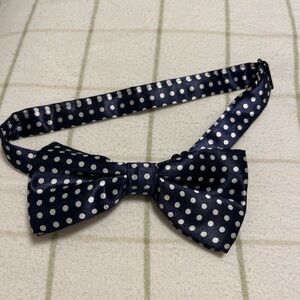 Navy Blue Polka Dot Bow Tie